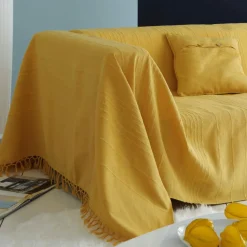 Becquet Plaid et jeté unis en coton< Décoration Textile Unie|Jeté De Canapé, Jeté De Fauteuil