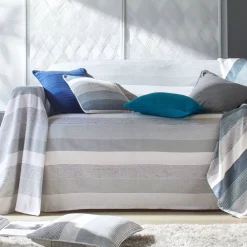 Becquet Plaid et jetés tissés rayures transat< Jeté De Canapé, Jeté De Fauteuil|Les Matières