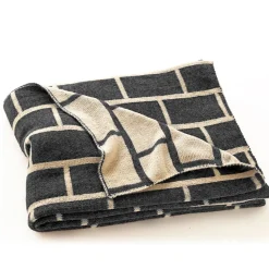 Becquet Plaid tricot effet brique< Rideau Et Déco Textile|Plaid