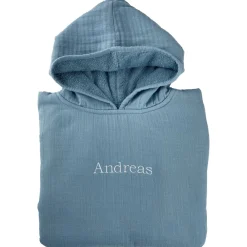 Becquet Poncho enfant personnalisable en gaze de coton – CRÉATION<Enfant Univers Des Tout-Petits|Serviette De Bain Personnalisée, Peignoir Personnalisé