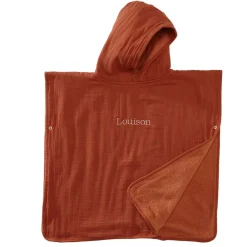 Becquet Poncho enfant personnalisable en gaze de coton – CRÉATION<Enfant Univers Des Tout-Petits|Serviette De Bain Personnalisée, Peignoir Personnalisé