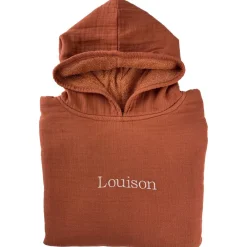 Becquet Poncho enfant personnalisable en gaze de coton – CRÉATION<Enfant Univers Des Tout-Petits|Serviette De Bain Personnalisée, Peignoir Personnalisé