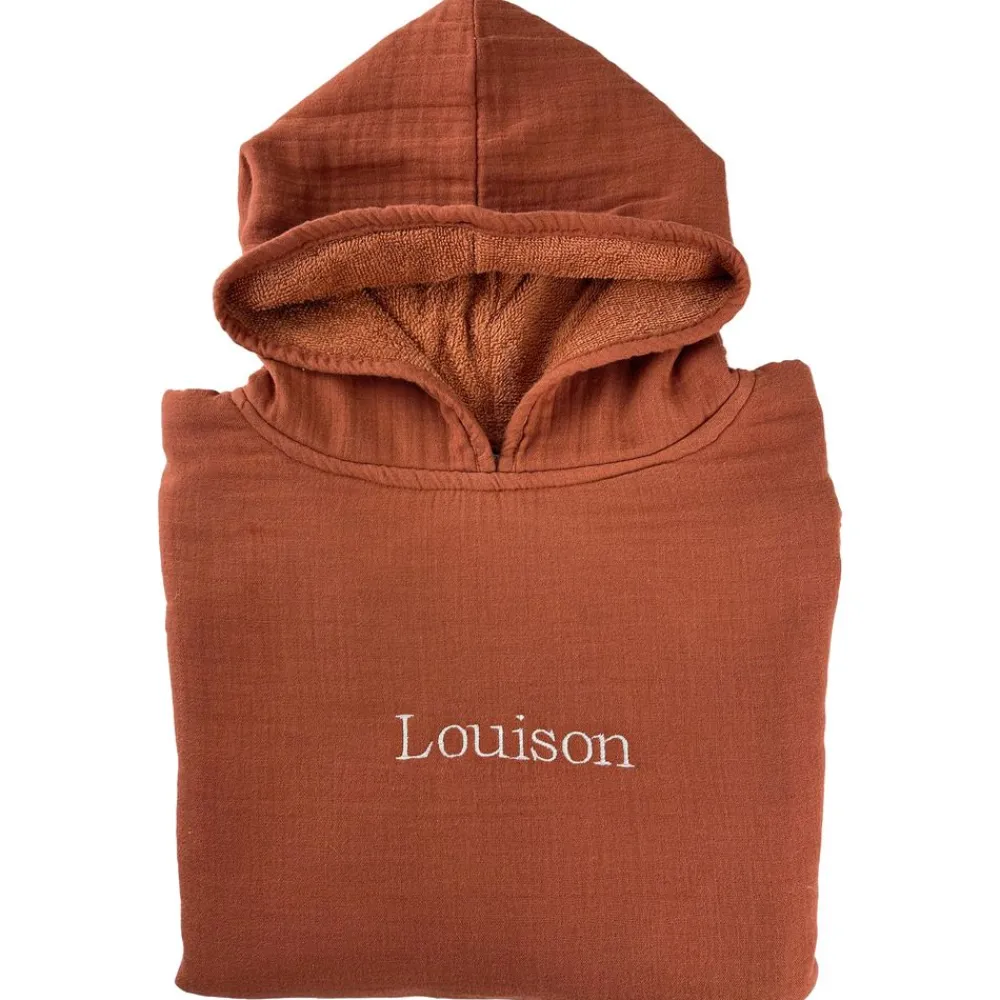 Becquet Poncho enfant personnalisable en gaze de coton – CRÉATION<Enfant Univers Des Tout-Petits|Serviette De Bain Personnalisée, Peignoir Personnalisé