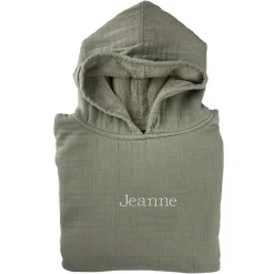 Becquet Poncho enfant personnalisable en gaze de coton – CRÉATION<Enfant Univers Des Tout-Petits|Serviette De Bain Personnalisée, Peignoir Personnalisé
