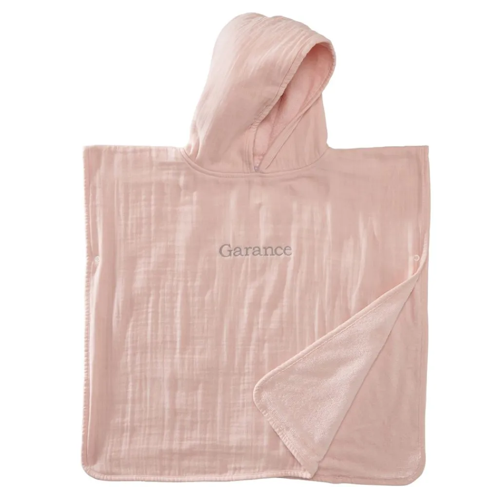 Becquet Poncho enfant personnalisable en gaze de coton – CRÉATION<Enfant Univers Des Tout-Petits|Serviette De Bain Personnalisée, Peignoir Personnalisé