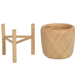 Becquet Porte-plante en bambou< Vase, Cache-Pot|Décoration