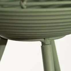 Becquet Porte-plante en métal et rotin peints< Vase, Cache-Pot|Décoration