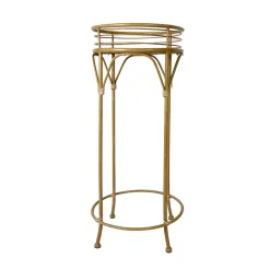 Becquet Porte-plante métal et rotin sur pieds< Vase, Cache-Pot|Décoration