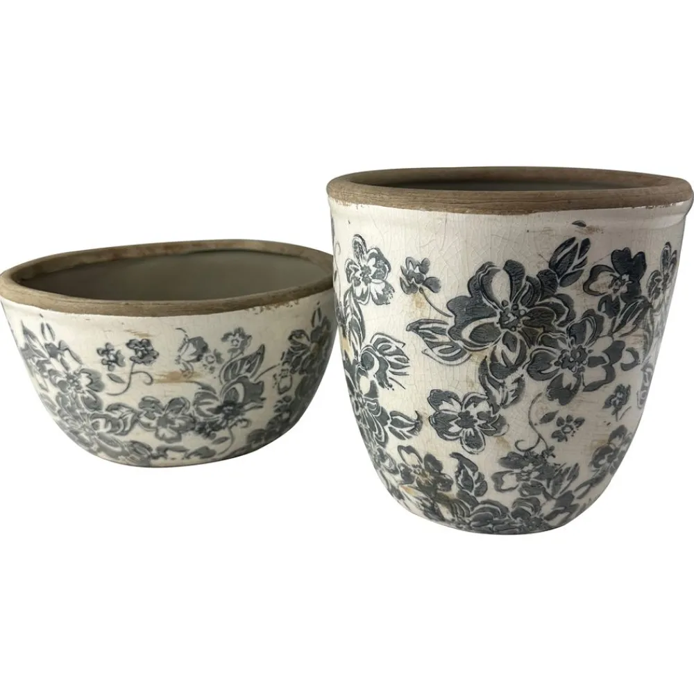 Becquet Pots émaillés à fleurs< Vase, Cache-Pot|Décoration