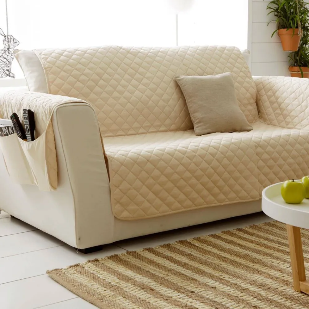 Becquet Protège-fauteuil et canapé universels piquage carreaux< Jeté De Canapé, Jeté De Fauteuil|Rideau Et Déco Textile