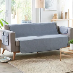 Becquet Protège-fauteuil et canapé universels faux uni< Rideau Et Déco Textile|Décoration Textile Unie