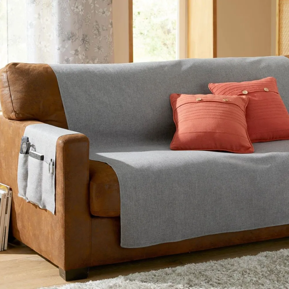 Becquet Protège-fauteuil et canapé universels antiglisse et déperlant - CRÉATION< Rideau Et Déco Textile|Jeté De Canapé, Jeté De Fauteuil