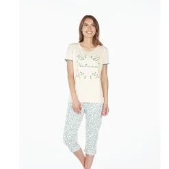 Becquet Pyjama corsaire femme motif nature<Femme Pyjama Femme|Pyjama, Liquette, Nuisette