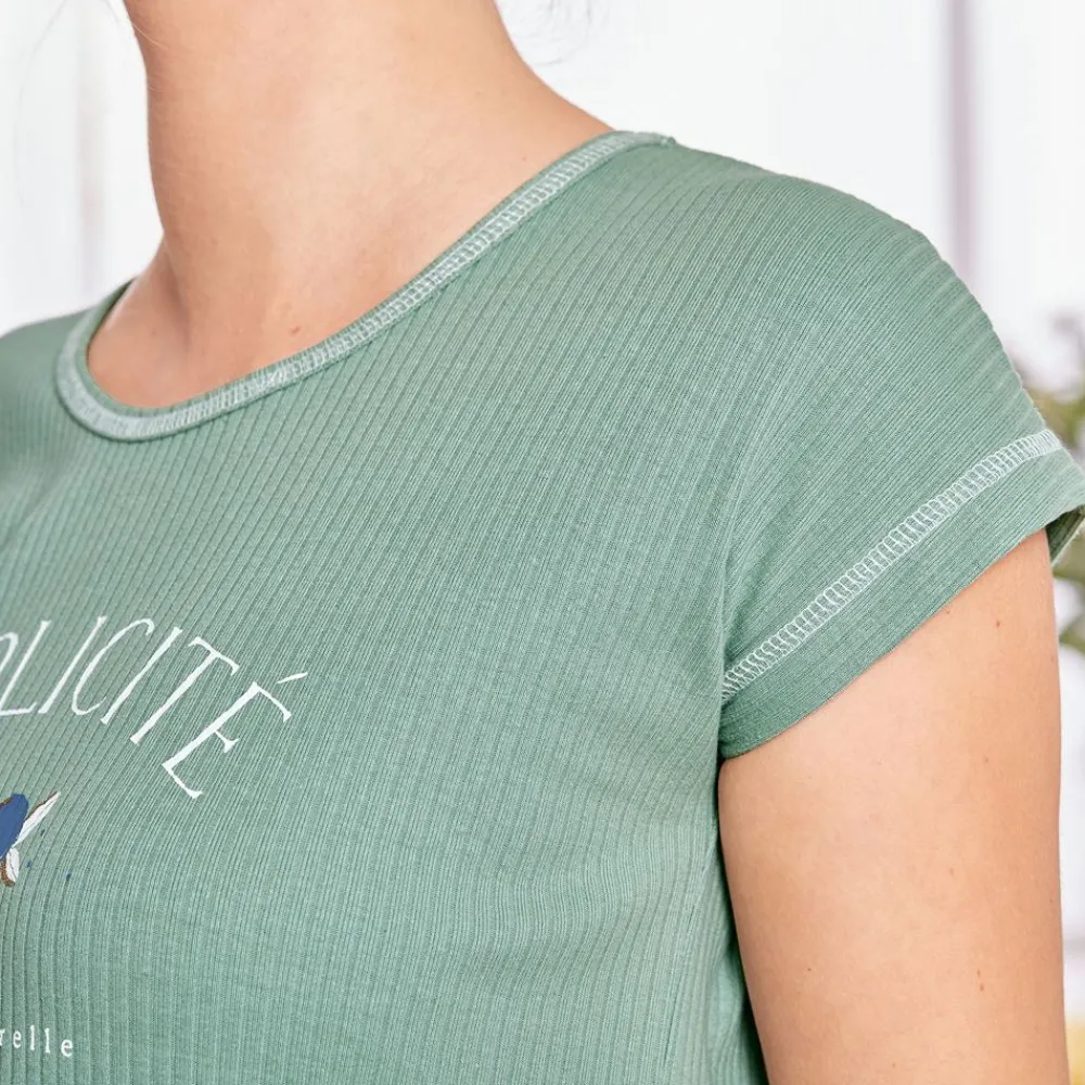 Becquet Pyjama femme corsaire DODO HOMEWEAR®<Femme Pyjama Femme|Les Matières