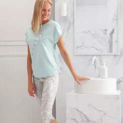 Becquet Pyjama femme eucalyptus - DODO HOMEWEAR®<Femme Pyjama Femme|Les Matières
