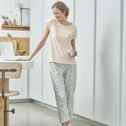 Becquet Pyjama femme fleurs et broderie anglaise<Femme Pyjama Femme|Pyjama, Liquette, Nuisette