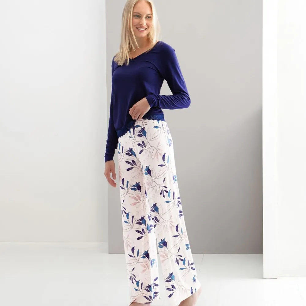 Becquet Pyjama femme imprimé végétal - CRÉATION<Femme Pyjama Femme|Pyjama, Liquette, Nuisette