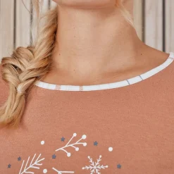 Becquet Pyjama femme jersey uni et carreaux<Femme Pyjama Femme|Les Matières