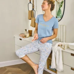 Becquet Pyjama femme motif coquillages - DODO HOMEWEAR<Femme Pyjama Femme|Les Matières