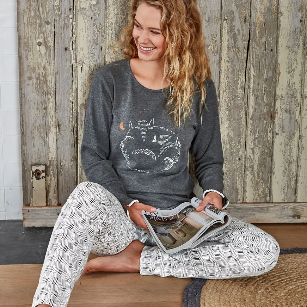 Becquet Pyjama femme motif renard - DODO HOMEWEAR<Femme Pyjama Femme|Les Matières