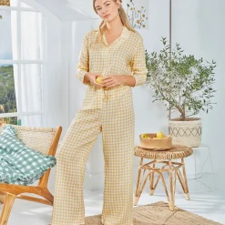Becquet Pyjama femme motif vichy - CRÉATION<Femme Pyjama Femme|Pyjama, Liquette, Nuisette