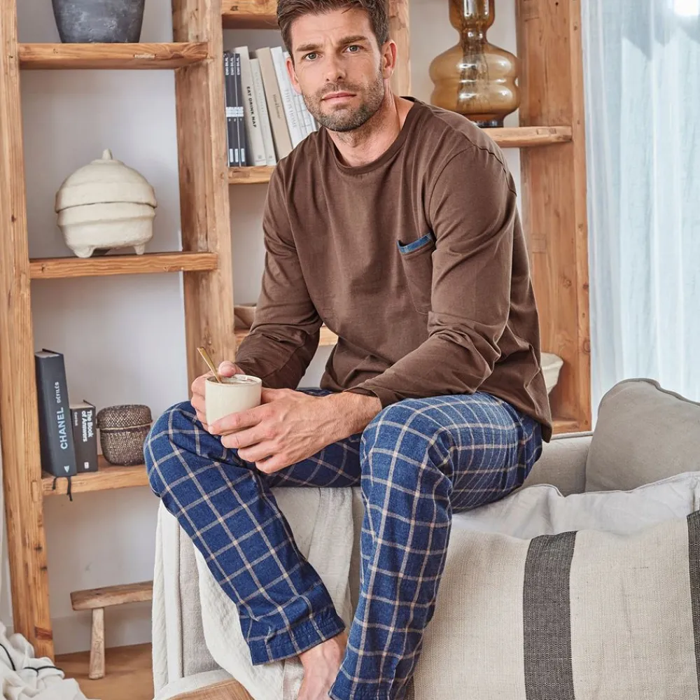Becquet Pyjama homme à carreaux - CRÉATION<Homme Pyjama Homme|Les Matières