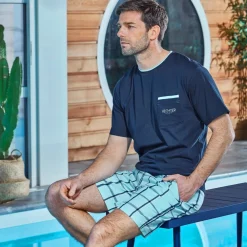 Becquet Pyjama homme à carreaux - HECHTER STUDIO<Homme Pyjama Homme|Les Matières