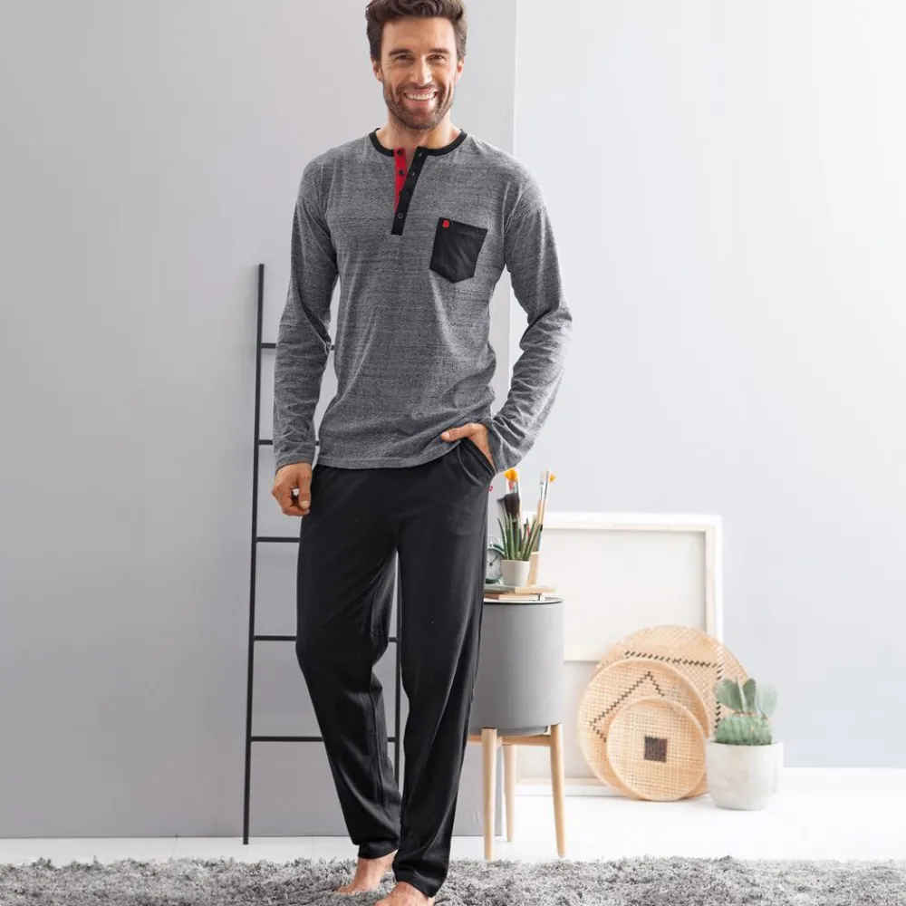 Becquet Pyjama homme jersey chiné DODO HOMEWEAR®<Homme Pyjama Homme|Pyjama, Liquette, Nuisette