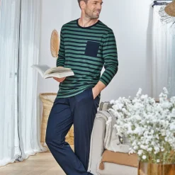 Becquet Pyjama homme jersey rayé - CRÉATION<Homme Pyjama Homme|Pyjama, Liquette, Nuisette