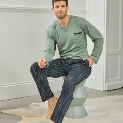 Becquet Pyjama homme petits motifs - DODO HOMEWEAR<Homme Pyjama Homme|Les Matières