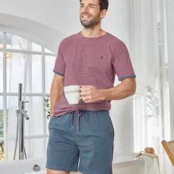 Becquet Pyjama homme short jersey fines rayures DODO HOMEWEAR®<Homme Pyjama Homme|Pyjama, Liquette, Nuisette