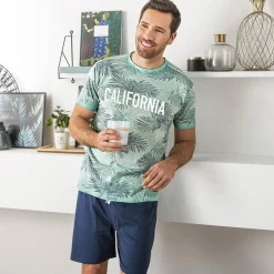 Becquet Pyjama short homme motif tropical<Homme Pyjama Homme|Les Matières