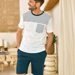Becquet Pyjama short homme rayé - CRÉATION<Homme Pyjama Homme|Pyjama, Liquette, Nuisette