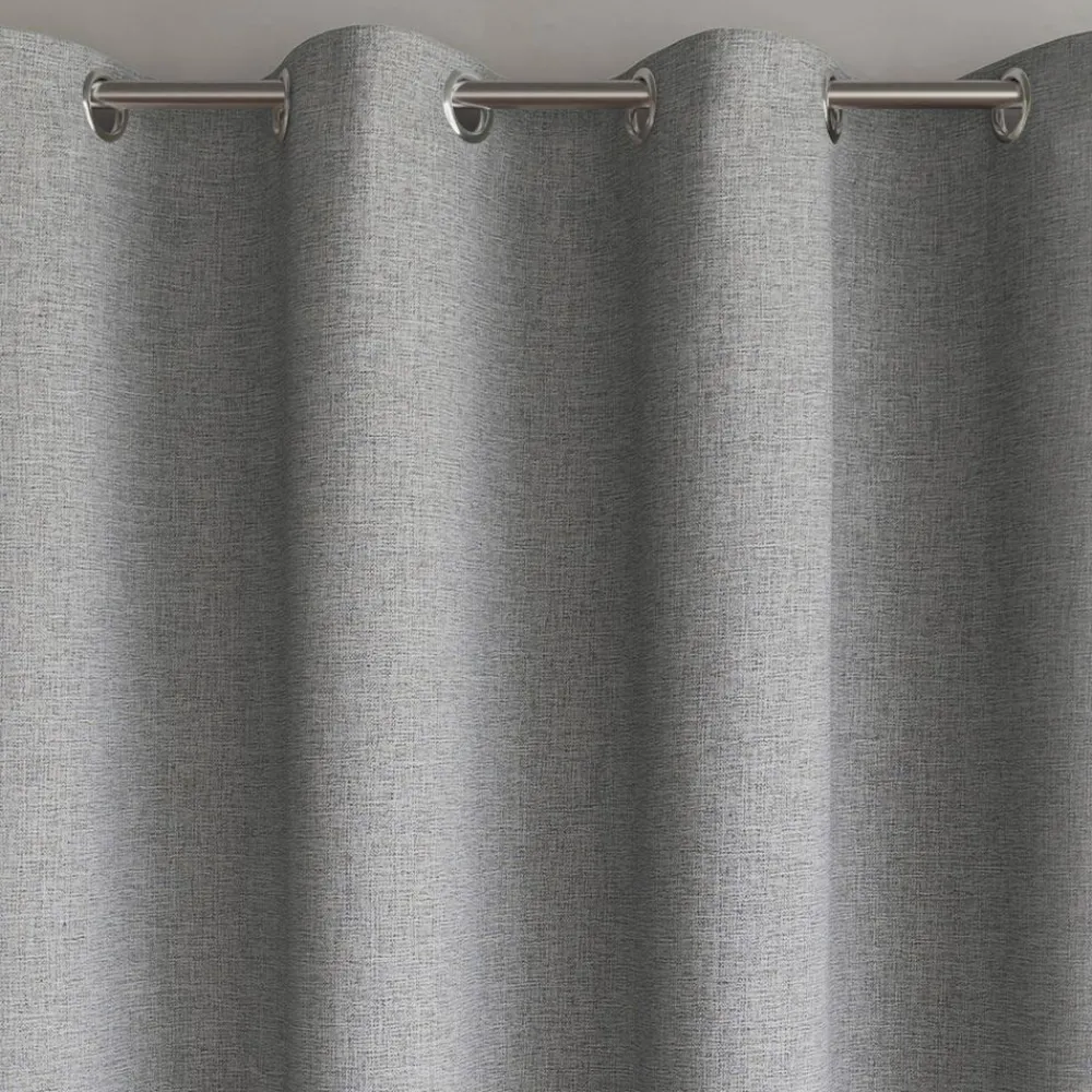 Becquet Rideau et métrage occultants thermiques natté chambray- dos couleur< Décoration Textile Unie|Rideau Occultant Lumière, Rideau Occultant Thermique