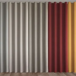 Becquet Rideau et métrage occultants thermiques natté chambray- dos couleur< Décoration Textile Unie|Rideau Occultant Lumière, Rideau Occultant Thermique