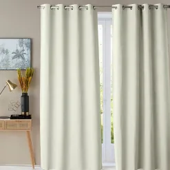 Becquet Rideau occultant thermique toucher tissu double face< Rideau Et Déco Textile|Décoration Textile Unie