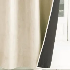 Becquet Rideau occultant thermique suédine - dos polaire< Rideau Et Déco Textile|Décoration Textile Unie