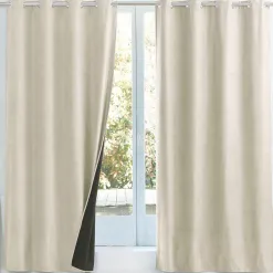 Becquet Rideau occultant thermique suédine - dos polaire< Rideau Et Déco Textile|Décoration Textile Unie