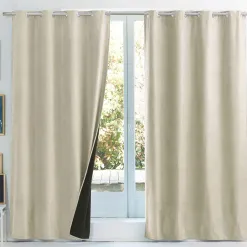 Becquet Rideau occultant thermique suédine - dos polaire< Rideau Et Déco Textile|Décoration Textile Unie