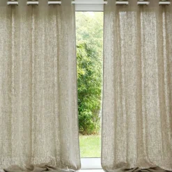 Becquet Rideau uni lin lavé qualité lourde< Rideau Et Déco Textile|Décoration Textile Unie