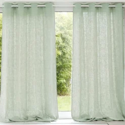 Becquet Rideau uni lin lavé qualité lourde< Rideau Et Déco Textile|Décoration Textile Unie