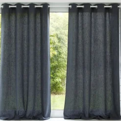 Becquet Rideau uni lin lavé qualité lourde< Rideau Et Déco Textile|Décoration Textile Unie