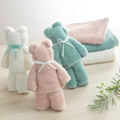 Becquet Serviettes d'invité pliage ourson - Lot de 6< Serviette De Bain Unie