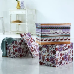 Becquet Set de 3 boîtes décorées - CRÉATION< Boîte, Panier|Décoration