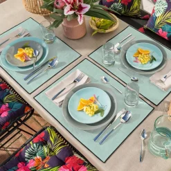 Becquet Sets de table lin enduit - Lot de 4< Set De Table, Chemin De Table|Les Matières