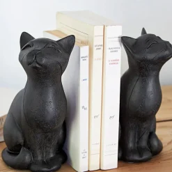 Becquet Statuette serre-livres chats< Statuette, Figurine|Décoration