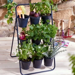 Becquet Support plantes 9 pots en métal< Entretien De La Maison|Vase, Cache-Pot