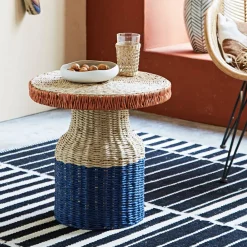 Becquet Table d'appoint tressée< Meuble, Étagère|Décoration