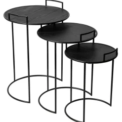 Becquet Tables gigognes en métal - set de 3< Meuble, Étagère|Décoration