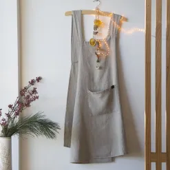 Becquet Tablier de cuisine mixte japonais en lin lavé personnalisable< Idées Cuisine|Idées Cuisine
